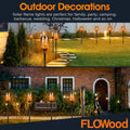 Flowood Solar Lights Outdoor featuring dancing flame design for garden and pathway lighting