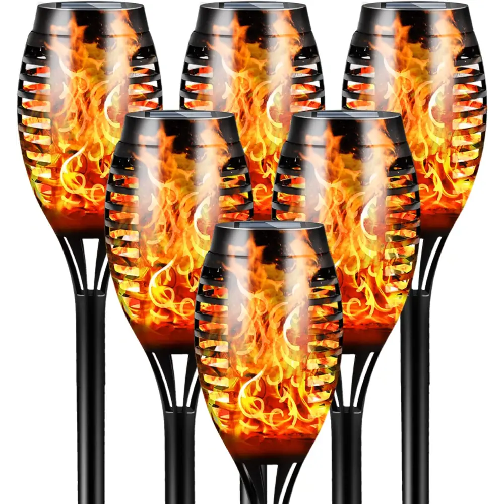 Flowood Solar Lights Outdoor featuring dancing flame design for garden and patio illumination