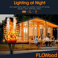 Flowood Solar Lights Outdoor featuring flickering dancing flame design for garden and patio