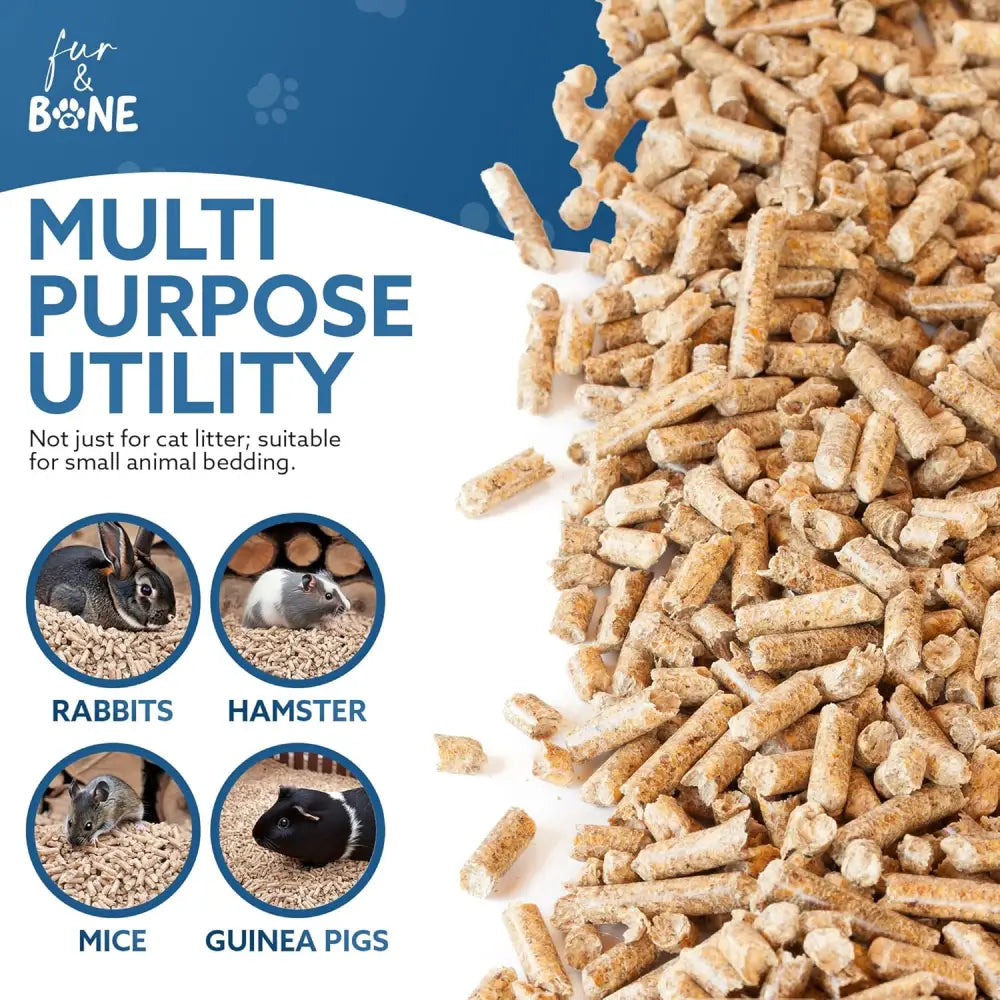 Fur & Bone 30L Premium Cat Litter pellets with Scandinavian timber and natural fresh scent