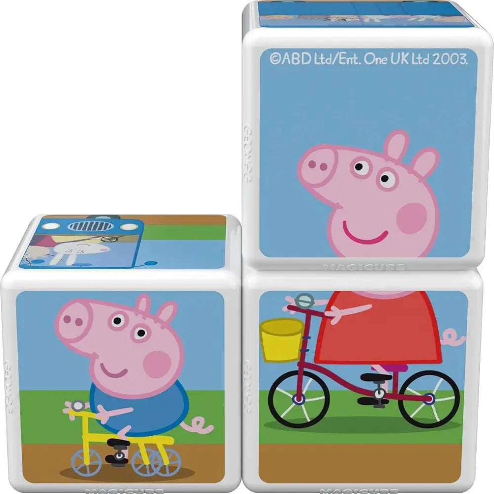 Peppa Pig building blocks magnetic cube set for kids travel and play