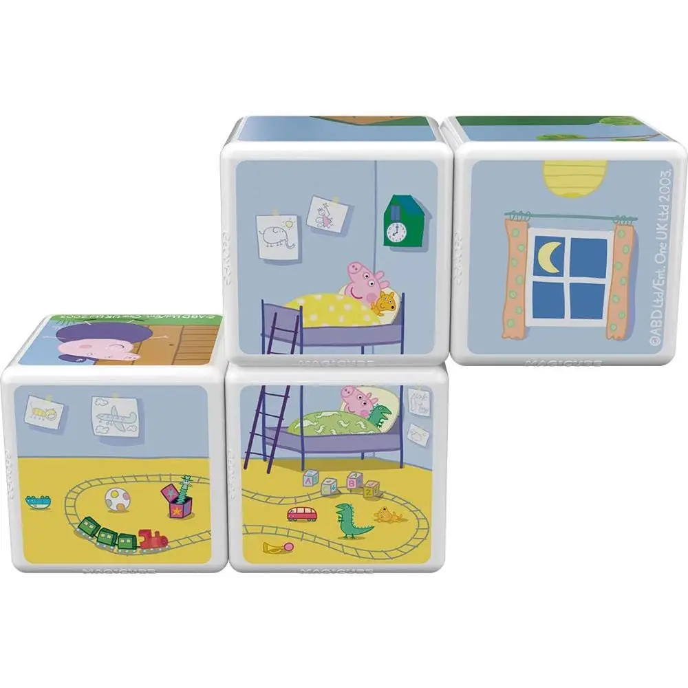 Peppa Pig story blocks from Geomag Magicube Peppa Pig Travel building set