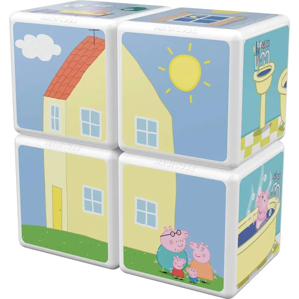 Peppa Pig building blocks magnetic cube set for kids travel fun