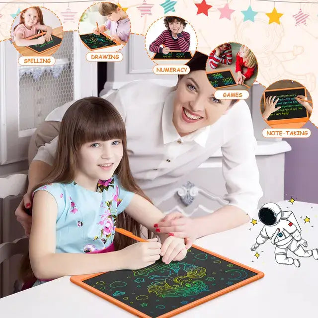 GIGART LCD Writing Tablet 15 Inch Colorful Drawing Tablet for Kids Doodle Board Drawing Pad Erasable Reusable