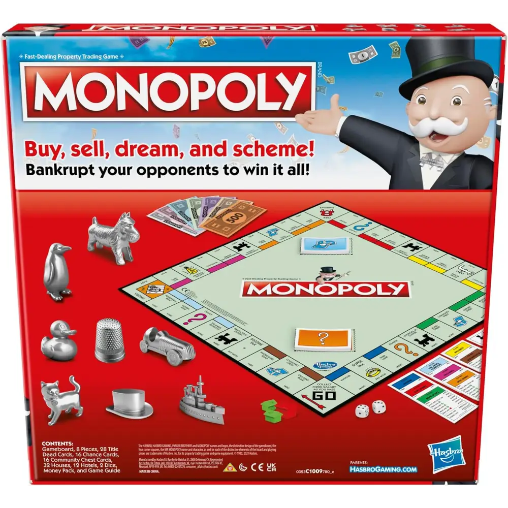 Monopoly game box for Hasbro Gaming Bop electronic game unit, perfect for classic dexterity games