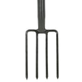 Black metal Heavy Duty Garden Border Digging Fork with 4 prongs and D-handle design