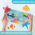 Children’s book featuring sea themed craft kit with beautiful felt mermaid sewing activities