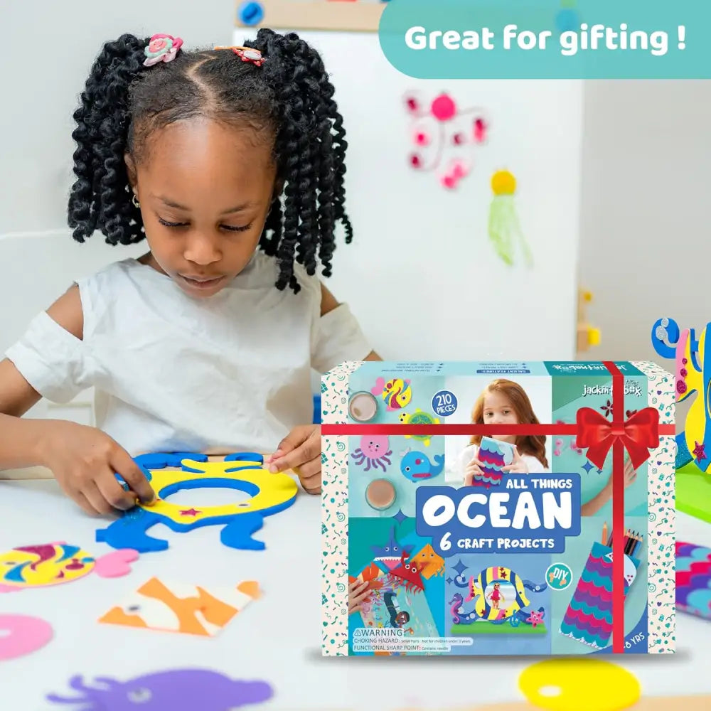 Ocean-themed craft kit featuring beautiful felt mermaid sewing for creative girls