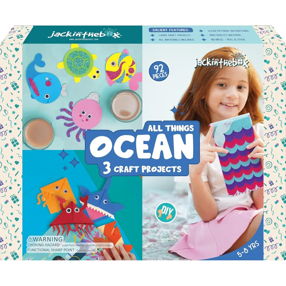 All Things Ocean craft kit featuring a beautiful felt mermaid sewing project for kids