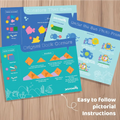 Craft activity sheets from Jackinthebox Sea Themed Craft Kit with Beautiful Felt Mermaid