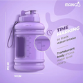 MANGO 2.2L Water Bottle With Straw and Time markings - BPA Free Xl Jug - Extra Large Durable Sports Bottles With Flip