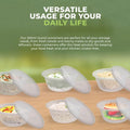 Clear plastic takeaway containers with lids from Melvoker for meal prep and freezing