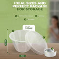 Clear Plastic Food Containers with Lids - Melvoker 24Pcs Round, BPA Free Meal Prep Tubs