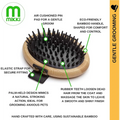 Mikki Bamboo Moulting Massage Palm Brush for gentle grooming of dogs and cats