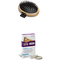 Mikki Bamboo Moulting Massage Palm Brush for gentle grooming of cats and dogs