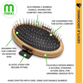 Mikki Bamboo Moulting Massage Palm Brush for gentle grooming of dogs and cats