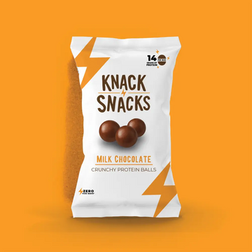 Bag of Milk Chocolate Crunchy Protein Balls, a tasty snack with zero food waste