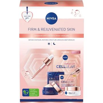 NIVEA Firm and Rejuvenated Gift Set NIVEA Gift Set Includes Bakuchiol-Enriched Cellular Expert Lift Day Cream Night