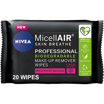 Nivea MicellAIR Skin Breathe Professional Biodegradable Cleansing Wipes with Black Tea Extract