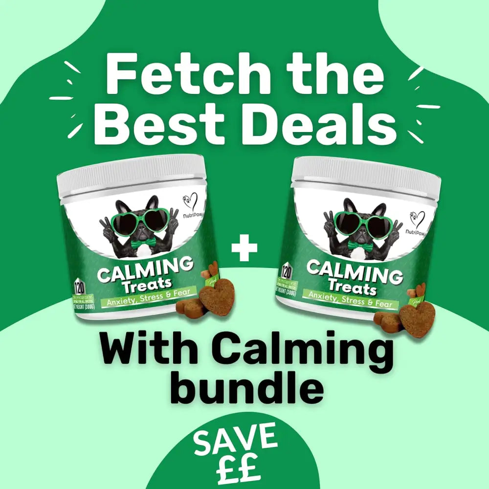 NutriPaw Calming Treats bundle for dogs to reduce anxiety without drowsiness