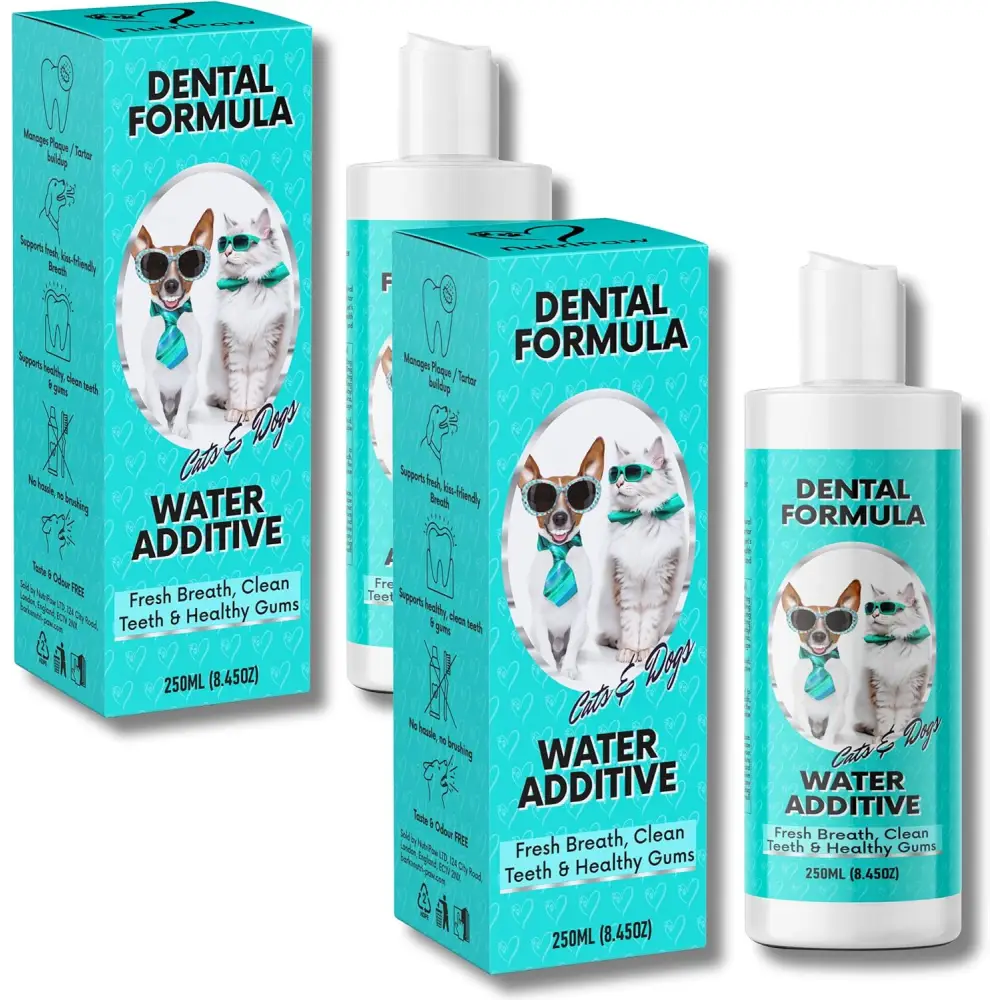 NutriPaw Dental Formula Water Additive For Dogs & Cats - Clean Teeth Healthy Gums & Fresh Breath - Manage Plaque &