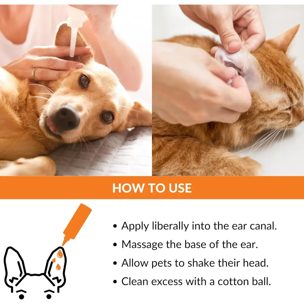 NutriPaw Ear Cleaner For Cats & Dogs (250ml) - Soothe Itchy Gunky Waxy & Smelly Ears - Stop Head Shaking Ear Scratching