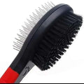 Double Sided Pet Brush for Dogs Cats Puppy - Pet Hair Double Sided Grooming Tool in Orange