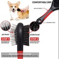 Double sided pet brush for dogs cats puppy, effective pet hair double sided grooming tool