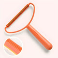 Pet Hair Remover Portable Manual Scraper Lint Cleaner Sticky Brush Cat - Orange - Other