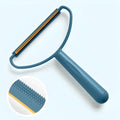 Pet Hair Remover Portable Manual Scraper Lint Cleaner Sticky Brush Cat - Blue - Other