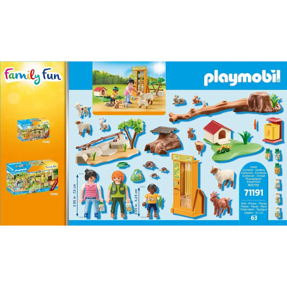 Playmobil 71191 Family Fun Petting Zoo playset for imaginative role-play with animals