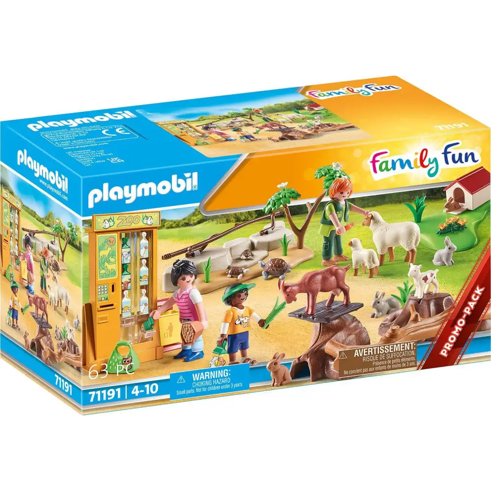 Playmobil 71191 Family Fun Petting Zoo playset for imaginative role-play with animals