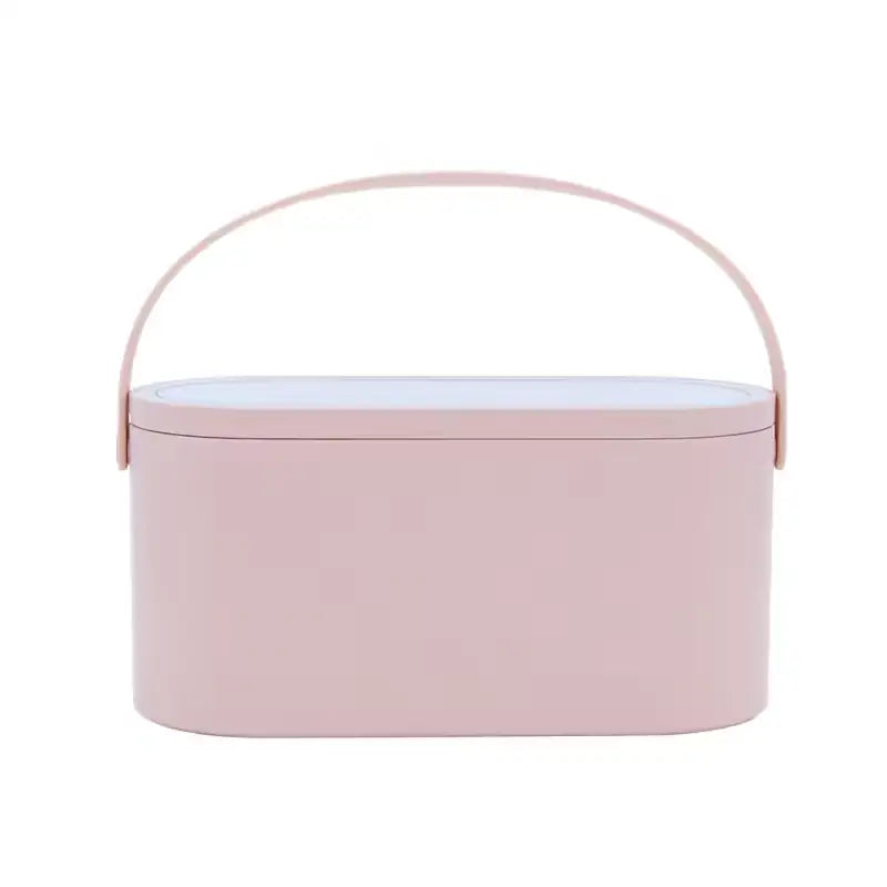 Portable LED Mirror Organizer Cosmetic Storage Case