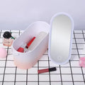 Portable LED Mirror Organizer Cosmetic Storage Case