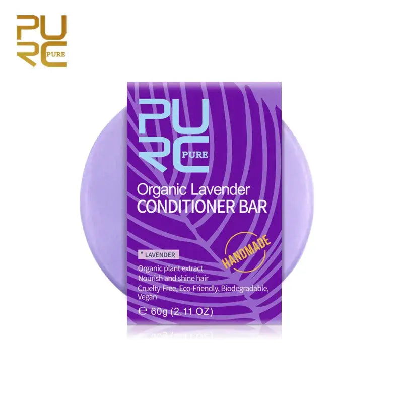 Organic Lavender Conditioner Bar in PURC Hair Care with Coconut Oil and Green Tea Extract