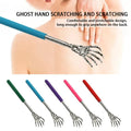 Telescopic back scratcher stainless steel long handle with skeleton hand design