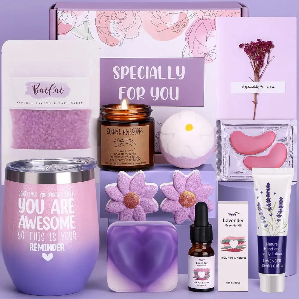 Rose&Jasmine Pamper Gifts for Women Unique Self Care package for Her Relaxation Spa Sets for Women Gift Birthday Hamper