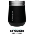 Black and silver Stanley Go Everyday Tumbler, a dishwasher safe stainless steel travel mug