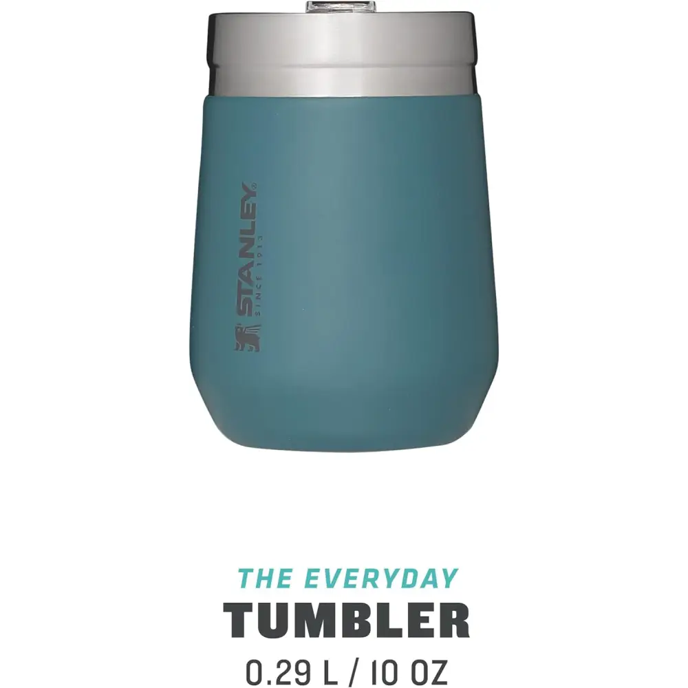 Teal and silver STANLEY Go Everyday Travel Tumbler, a stainless steel dishwasher safe mug