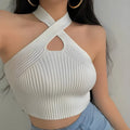 Summer Tank Top for Women 2024 Knitted Bustier Going Out Outfit - One size / White - Other