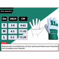 Glove size chart for Thorn Proof Work Gloves, Heavy Duty Leather Gloves for all users