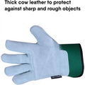 Durable Thorn Proof Work Gloves featuring heavy duty leather palm for gardening safety