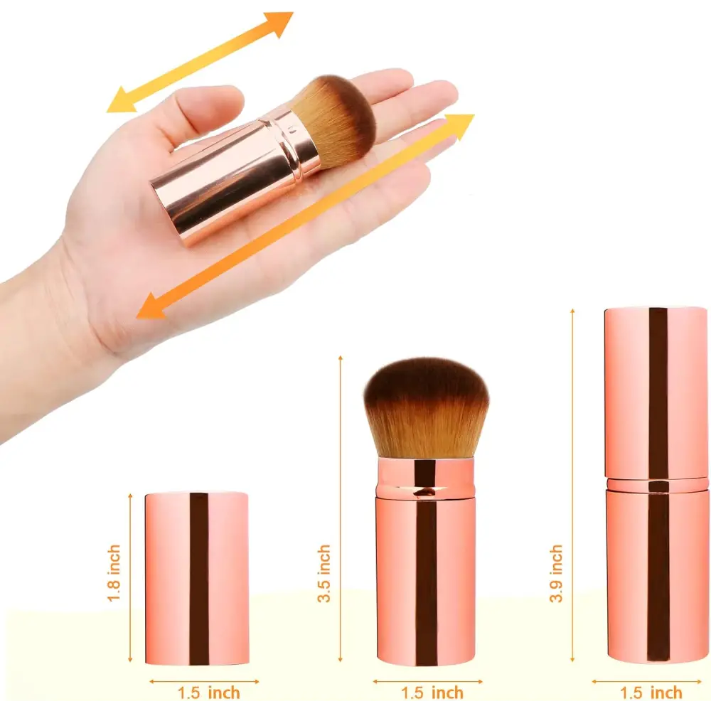 UNIMEIX Retractable Kabuki Brush for easy application of liquid makeup and sunscreen