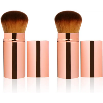 Two UNIMEIX Retractable Kabuki Brushes for sunscreen and liquid makeup application