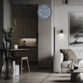 Gray wall clock, a silent non-ticking quartz decorative piece for modern home and office