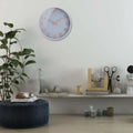 Round Wall Clock with Rose Gold Numbers, Silent Non-Ticking Quartz Decorative Design